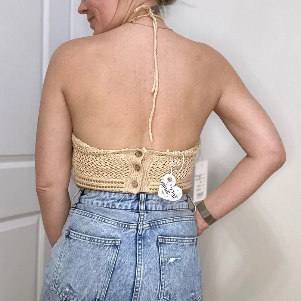 Crochet Knit Summer Beach Halter Top - Picture 5 of 7